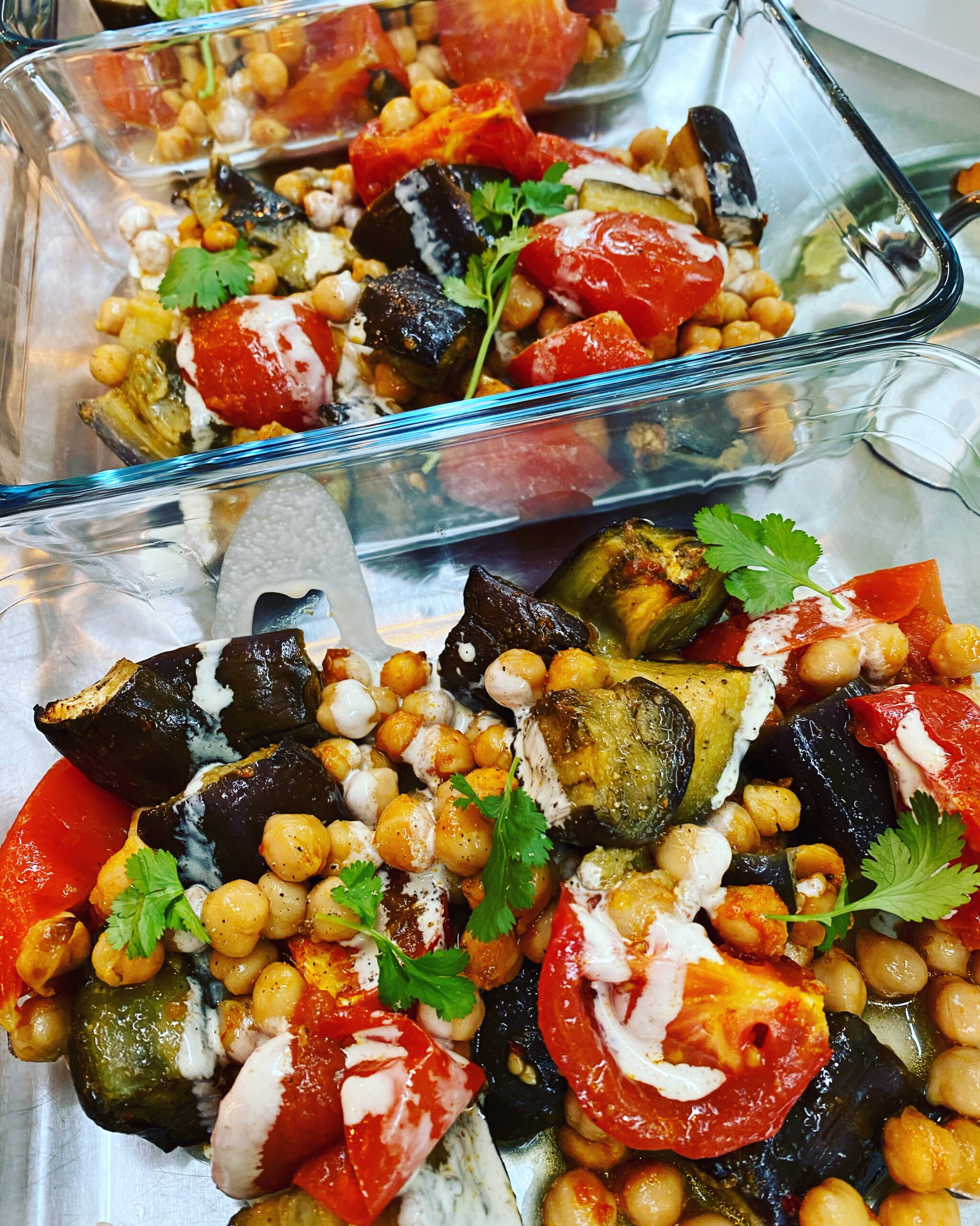 aubergine chickpea tomato aubergine chickpea tomato